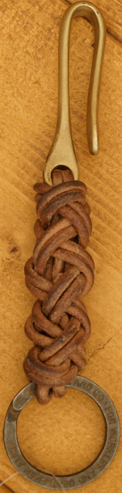 ダブルアールエル) RRL ブレーデッド レザー キーフォブ Leather Belt