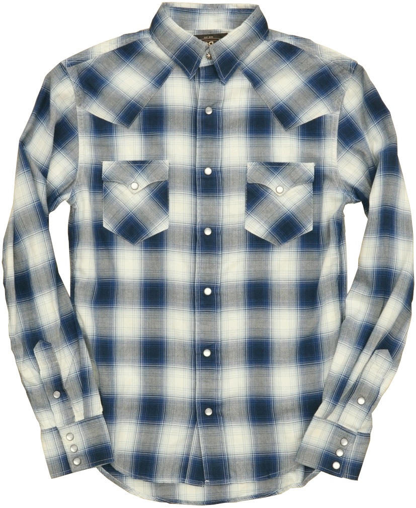 ダブルアールエル) RRL スリムフィット オンブレ チェック ウエスタン