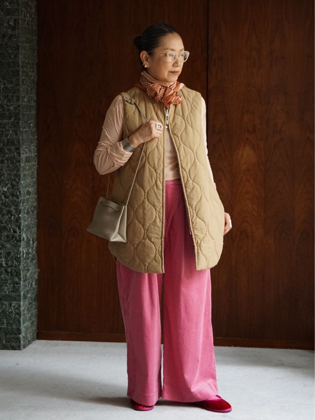 残りわずか】キルティングベスト ベージュ | OUTERS | ko by keiko