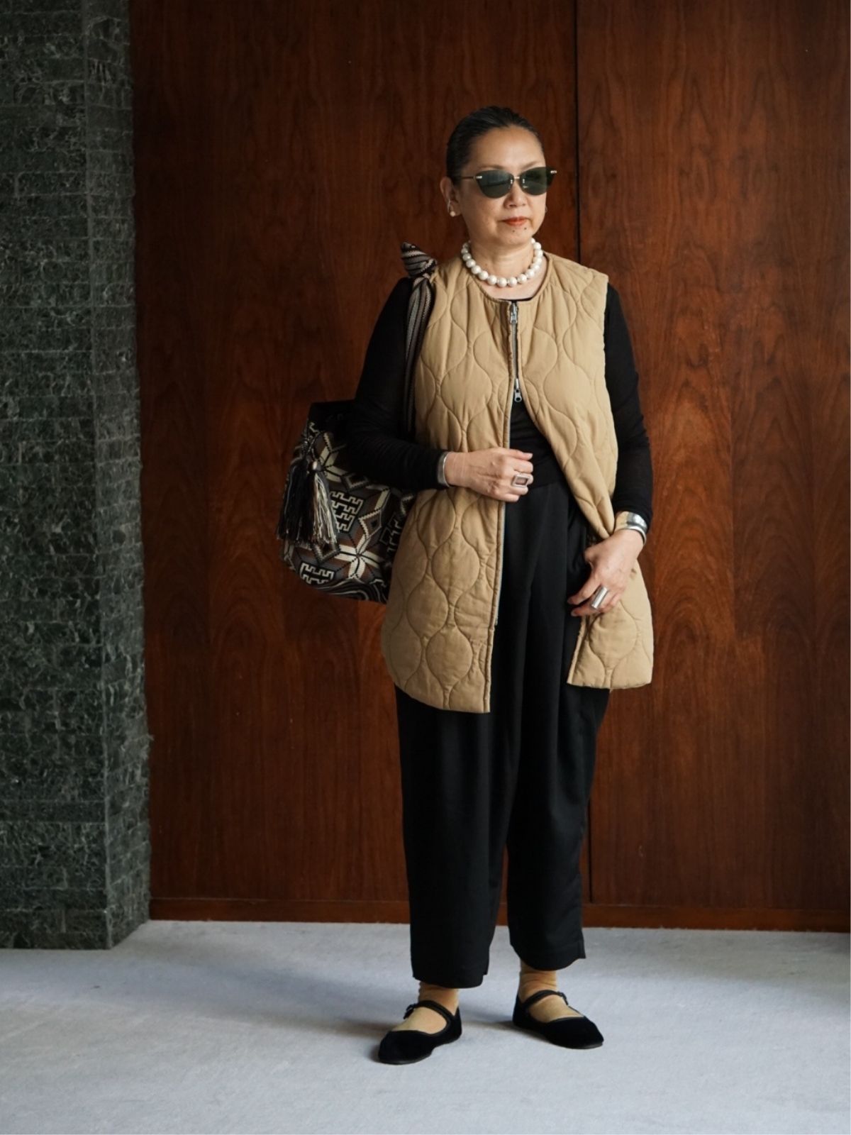 残りわずか】キルティングベスト ベージュ | OUTERS | ko by keiko