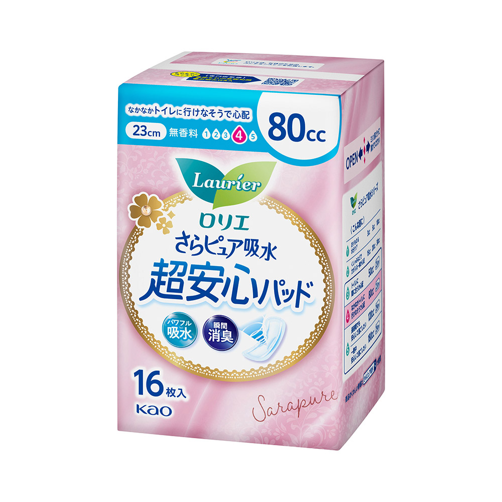 ロリエさらピュア吸水超安心パッド 80cc 16枚 | すべての商品 | 花王