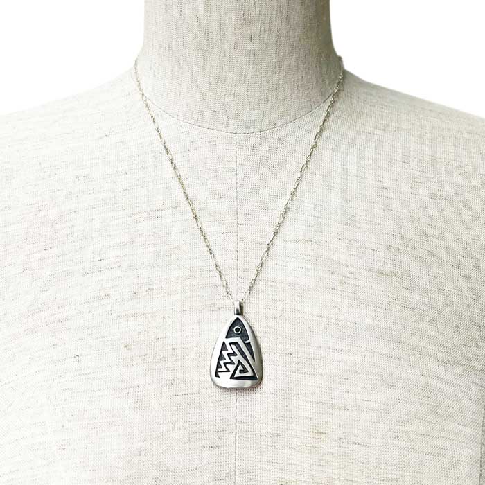 インディアンジュエリーホピ族オーバーレイペンダントネックレスINDIAN