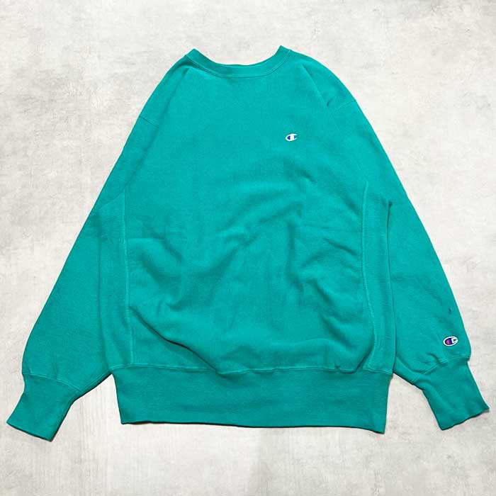 90's Champion Reverse Weave Sweat Shirts One Point Logo MINT GREEN