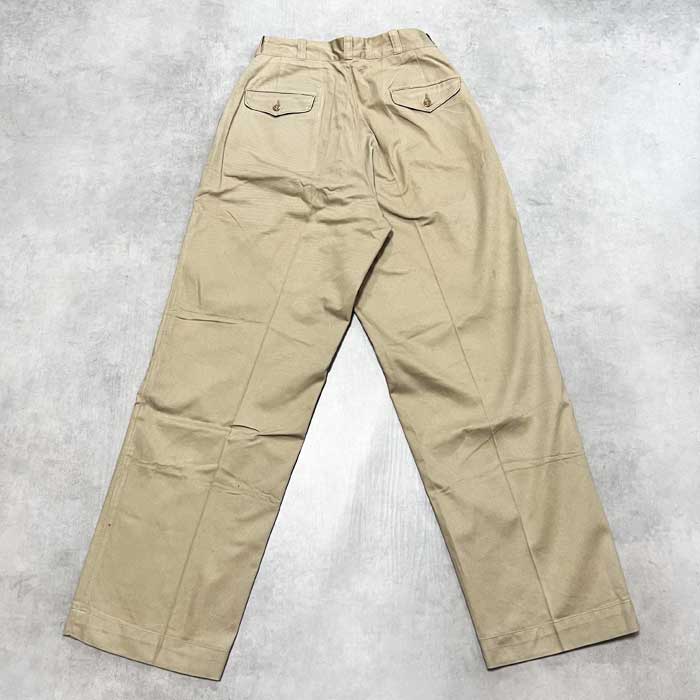 60's USMC ZIP CHINO TROUSERS W30/L34 60年代 アメリカ海兵隊