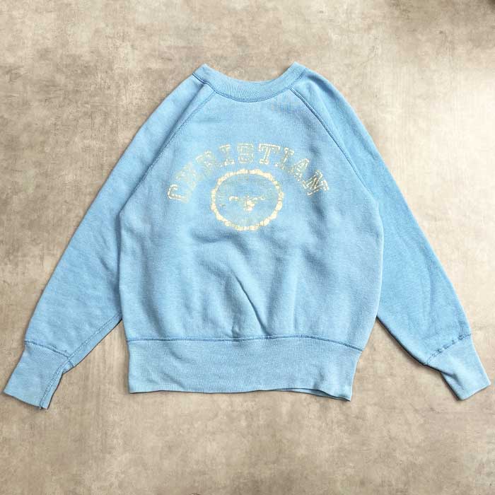 VINTAGE 60's CHAMPION RUNNER TAG RAGLAN COLLEGE PRINT SWEAT SHIRTS