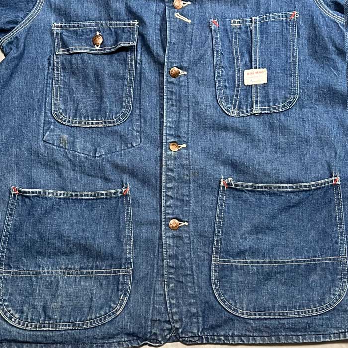 60'S BIG MAC Denim Chore Jacket SIZE/42相当 60年代 ビッグマック