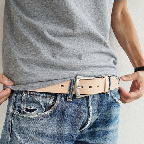 NdH] 栃木レザーベルト ヌメ革 bllb0748 | カジュアルベルト | ベルト