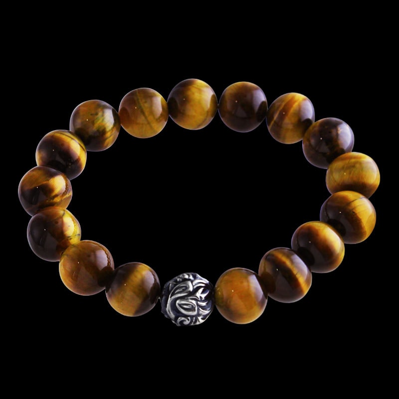 エンボスド ネスト ビード イーグルアイ (10mm) ブレスレット | メイ