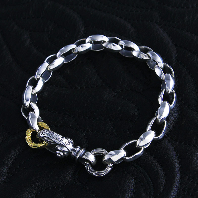 シルク リンク (S) ブレスレット (18金 1シグネット サークル