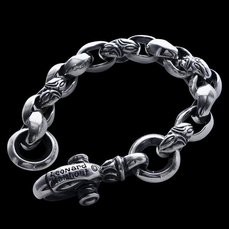 カーヴド シルク リンク (M) ブレスレット (プレーン サークル