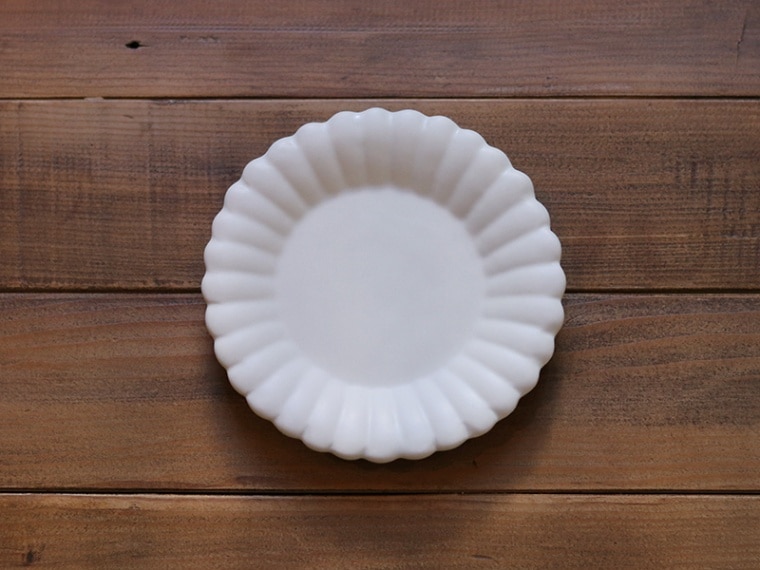 臼杵焼 輪花オーバル長皿