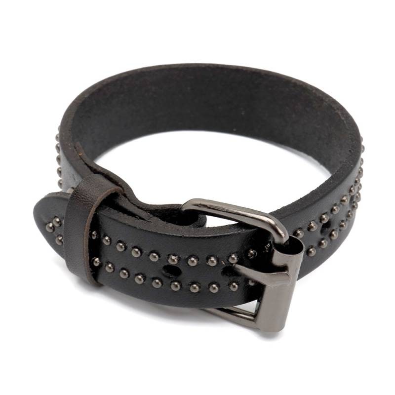 スタッズ レザーバングル ブラック [b829] | スタイルで探す,ゴシック