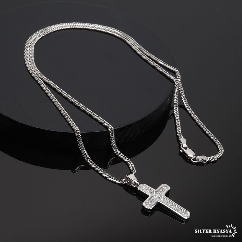 シルバー925 クロスネックレス [ns232-cs053-2mm] | スタイルで探す