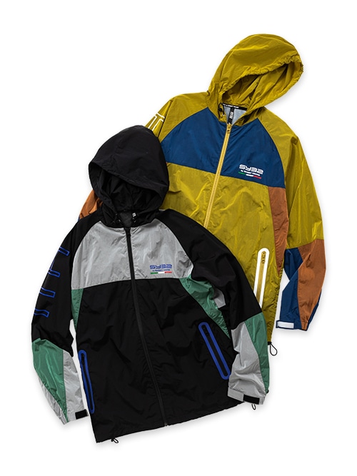 RETRO COLOR NYLON ZIP HOODIE | TYPE,SETUP | 【公式】SY32 by SWEET