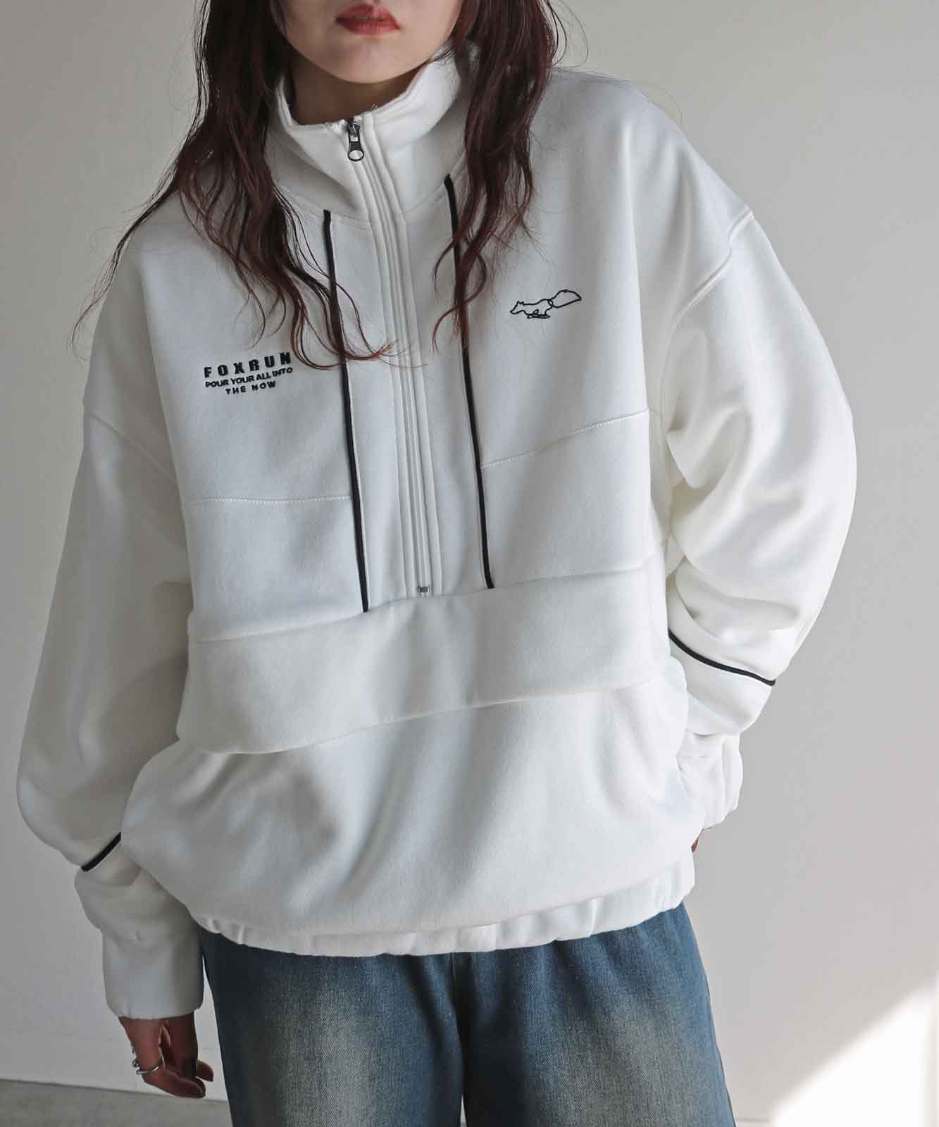 50%OFF】【FOXRUN/フォックスラン】 別注 パイピング切替ハーフジップ