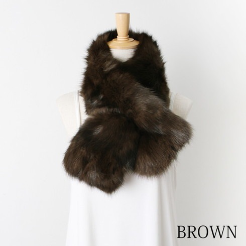 送料無料 ロシアンセーブル ファー リアルファー マフラー ティペット