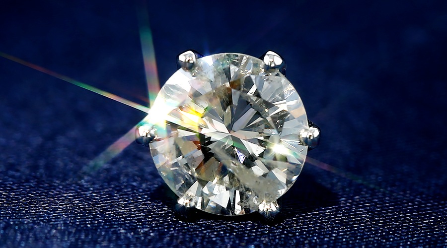 ダイヤモンド ピアス 片耳用 一粒 2.5ct I2 I GOOD プラチナ 中央宝石