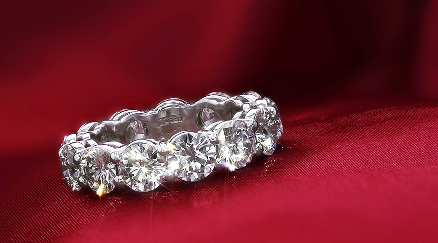 ダイヤモンド フルエタニティリング 7ct(Total)/13石 D～H VVS2～VS2