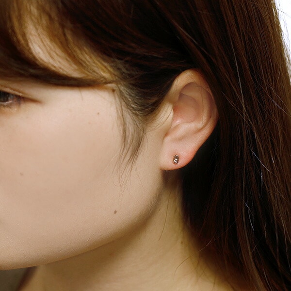 ブラウンダイヤモンド ピアス 片耳用 0.18～0.29ct VS～Iクラス
