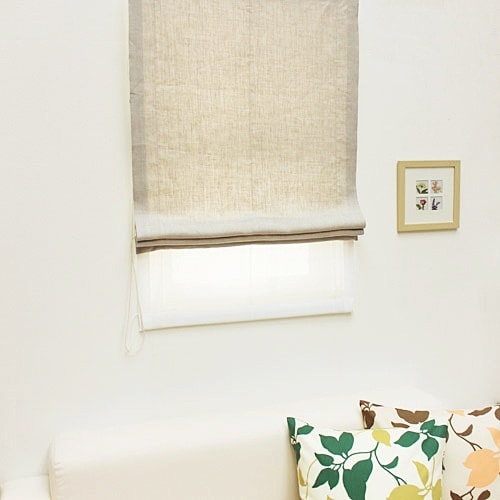 オーストリアン シェード (生地のみ)高2m横2m ホワイトカーテン 3個