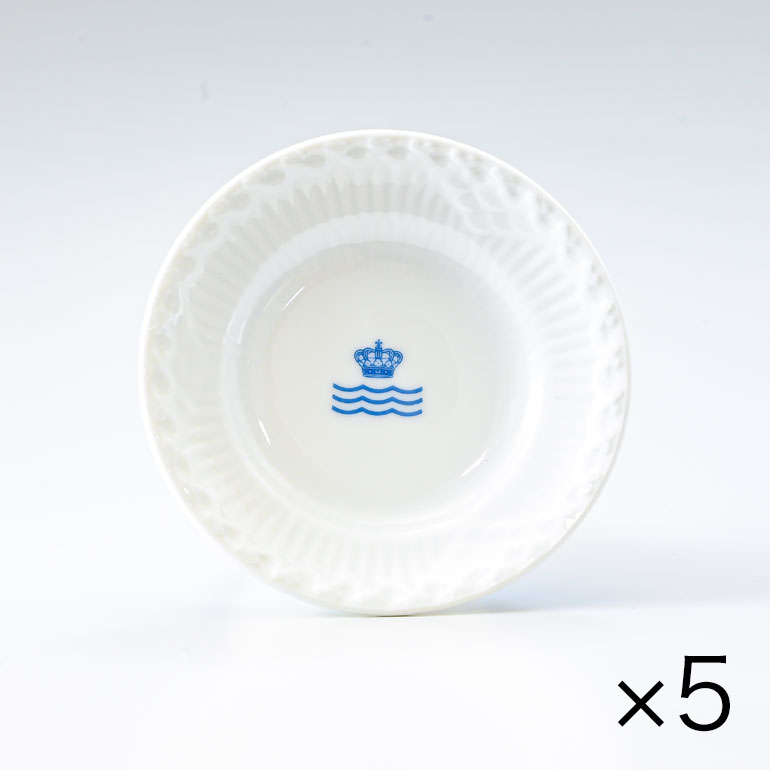 純正箱付 ロイヤルコペンハーゲン ミニプレート 5枚セット ホワイト