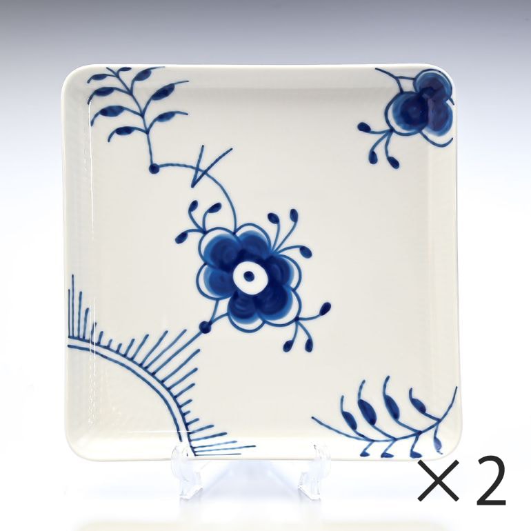 2個セット ロイヤルコペンハーゲン ブルーフルーテッド メガ プレート