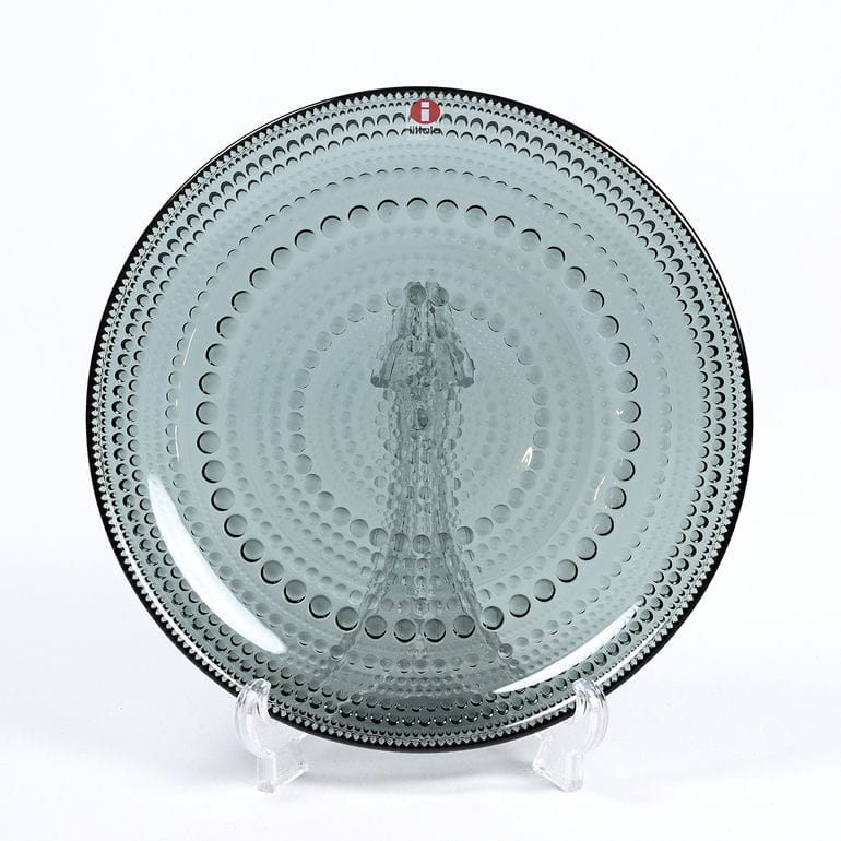 イッタラ iittala カステヘルミ 17cm プレート 皿 ガラス ダークグレー