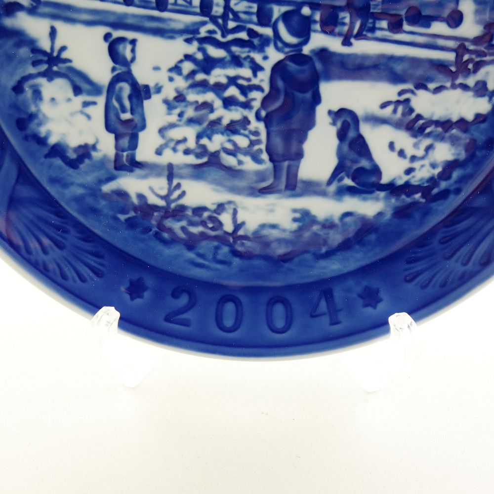 ロイヤルコペンハーゲン イヤープレート 2004年 平成16年 皿立て付き