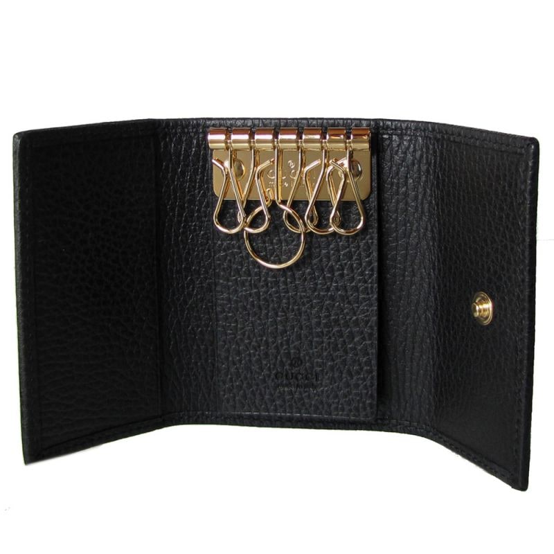 グッチ GUCCI キーケース プチ マーモント ダラーカーフ ダブルG