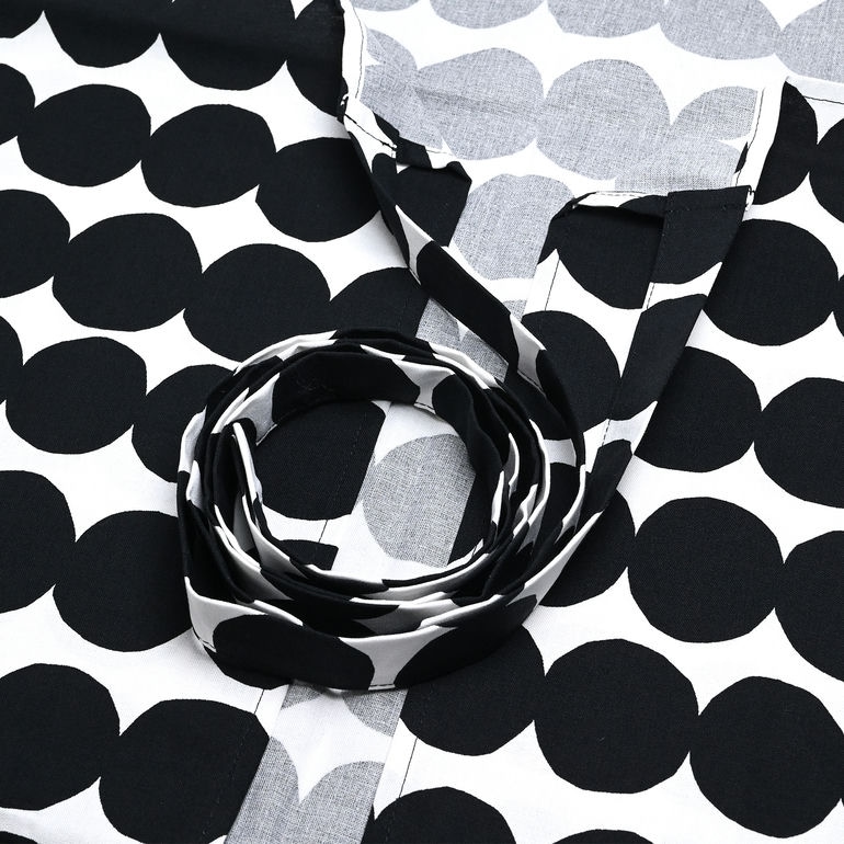 マリメッコ marimekko エプロン Rasymatto ラシィマット ブラック