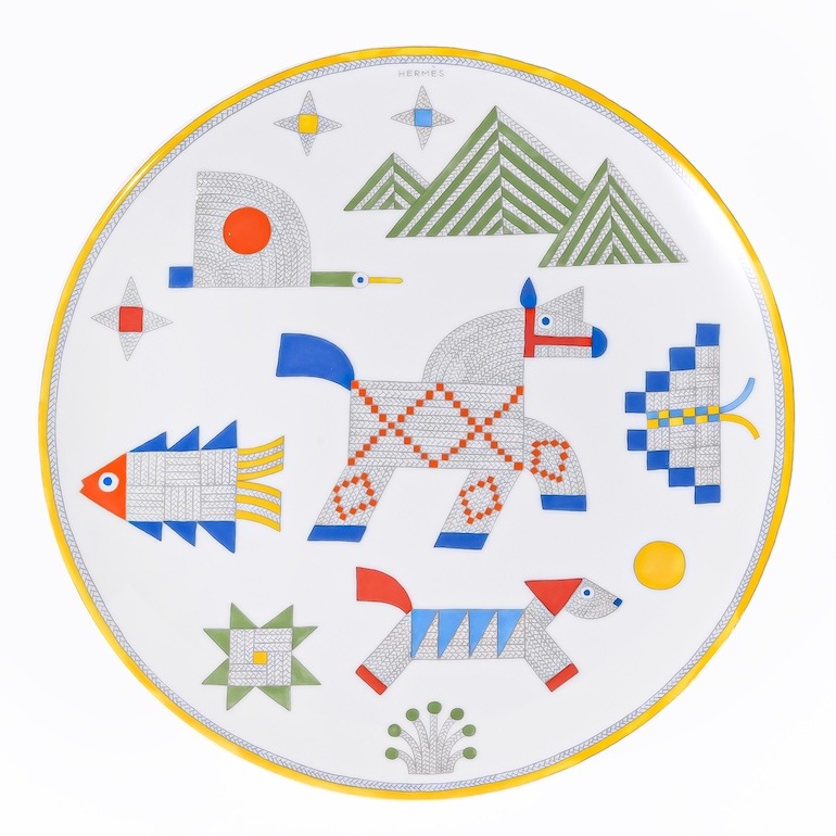 名入れ可有料】エルメス HERMES デザートプレート 21.5cm アニモー