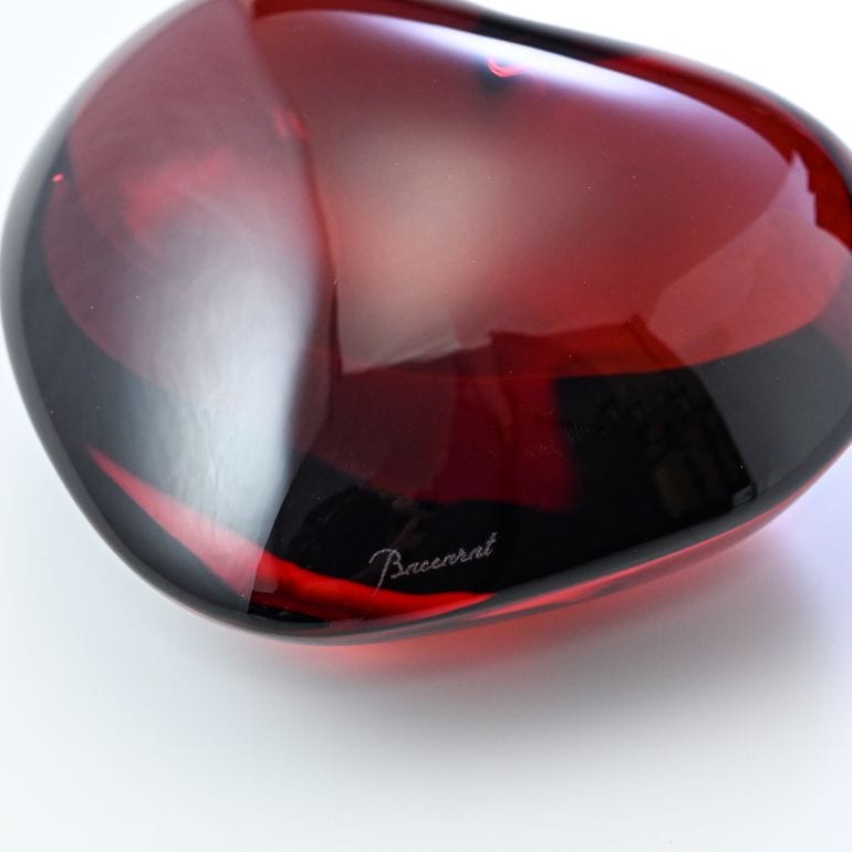 バカラ Baccarat ペーパーウェイト レッド coeur ハート クリスタル