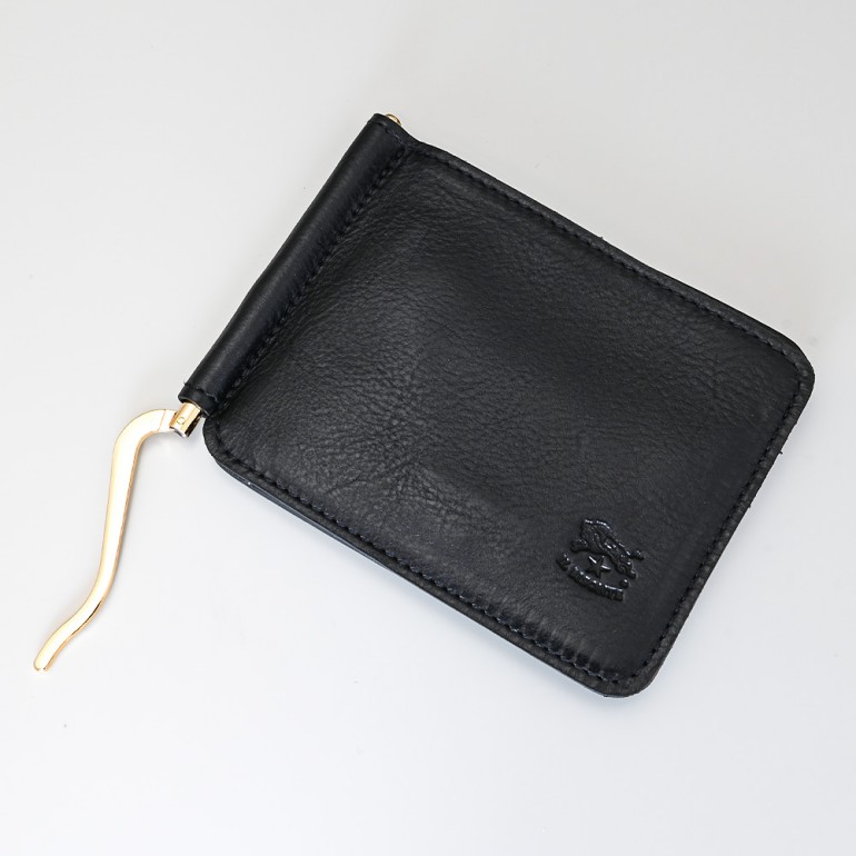 イルビゾンテ IL BISONTE 財布 マネークリップ 札ばさみ ブラック