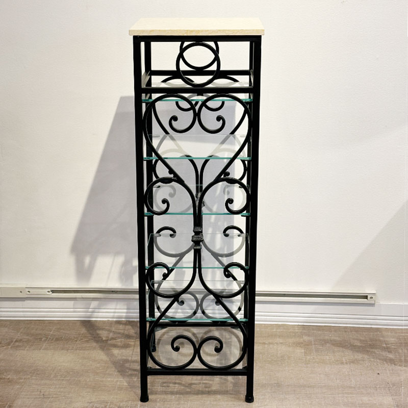 アイアン×大理石のスリッパラック / アンティーク調 6足収納