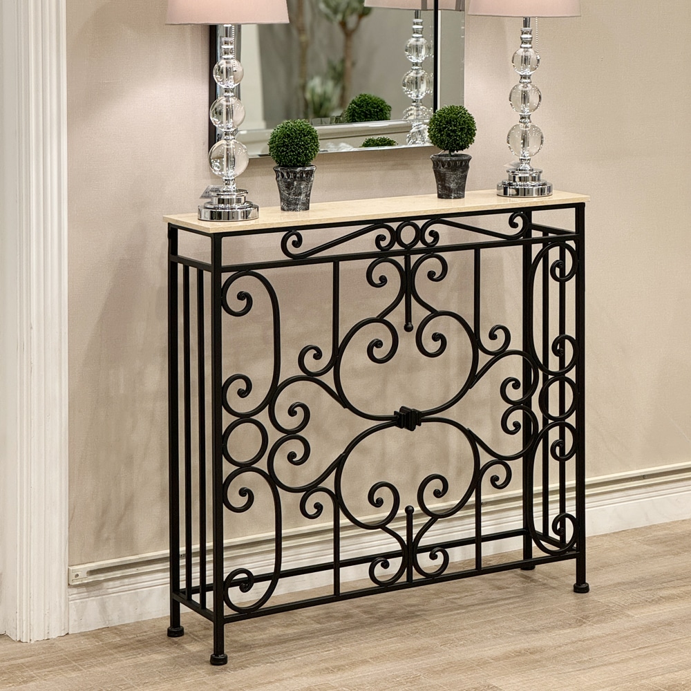 アイアン×天然大理石 コンソールテーブル | アイアンインテリア