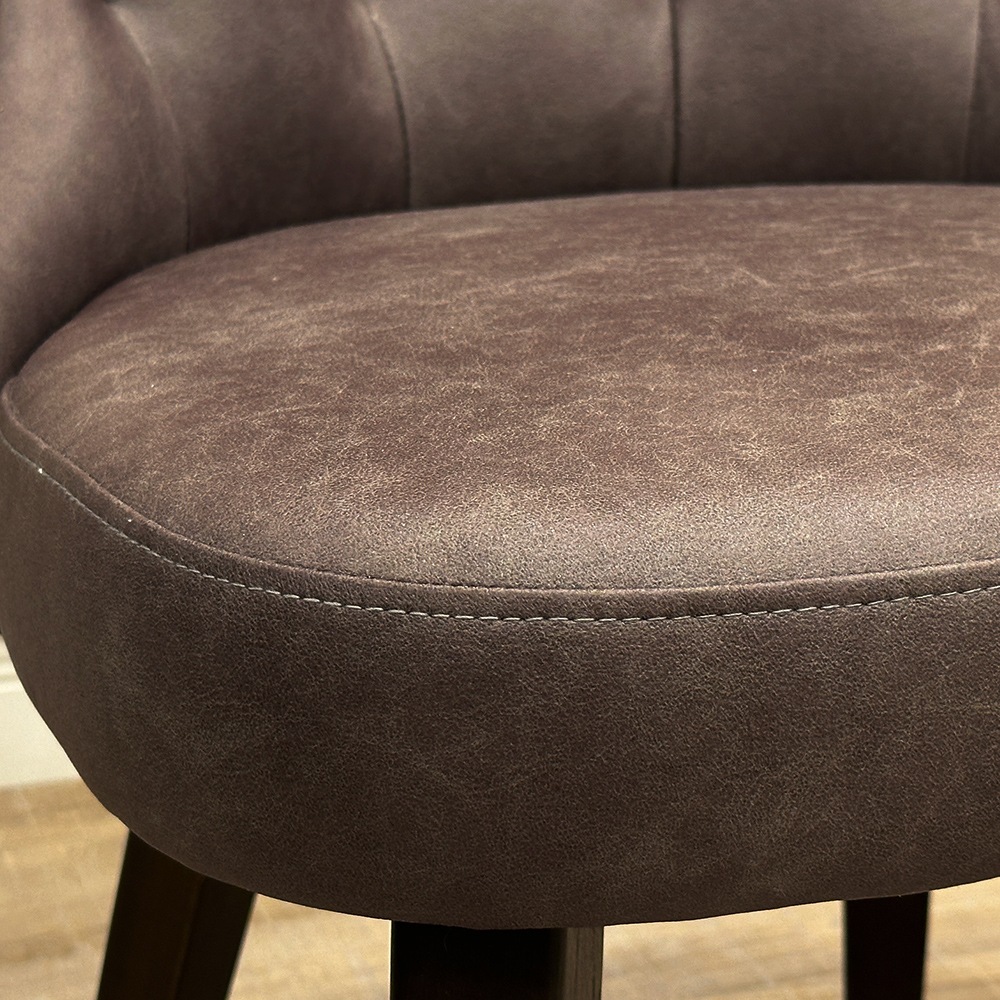 ダイニングチェア レザー ブラウン 2脚セット | 家具,チェア