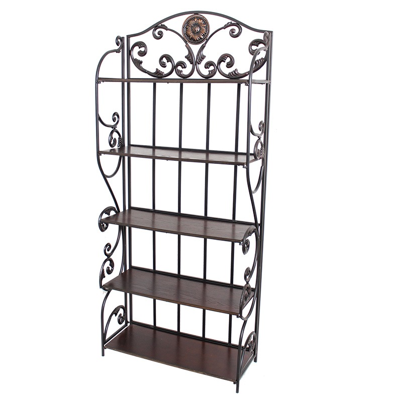 5段シェルフ アンティーク調 アイアン | アイアンインテリア
