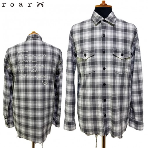 70%OFF】roar ロアー デニムシャツ ブルー 6.5oz SLUB DENIM BASIC