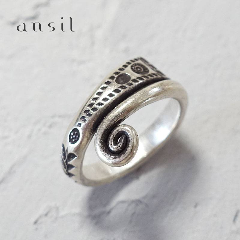 カレンシルバーリング 指輪 レディース メンズ 文様 13号 15号 17号