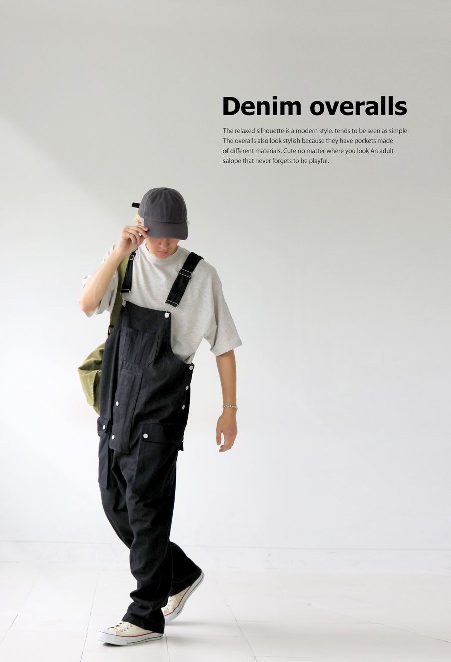 ポケットデザイン オーバーオール メンズ ボトムス 送料無料・メール便