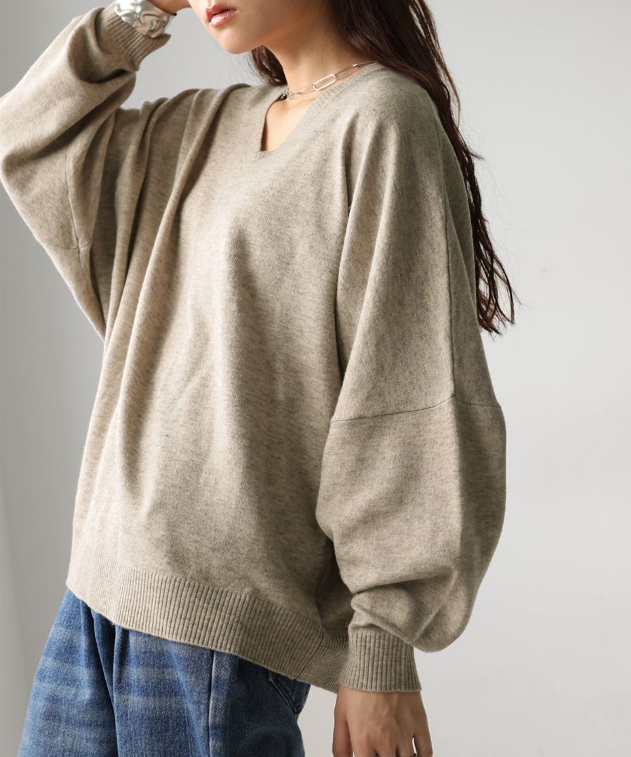 カシミヤタッチ ドルマンニット ニット レディース 送料無料・(500