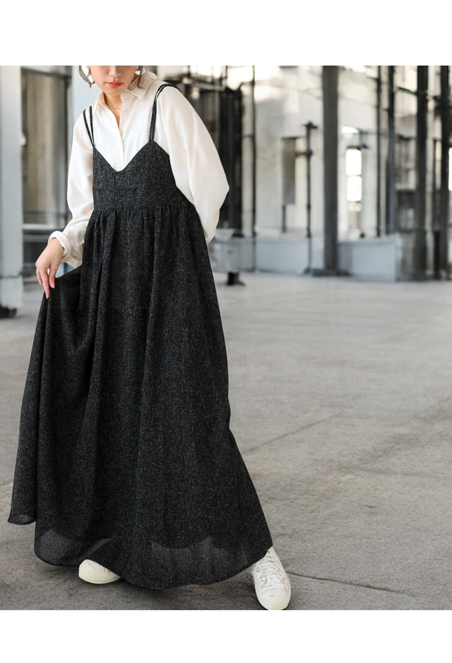 サマーツイードキャミワンピース ワンピース レディース 送料無料