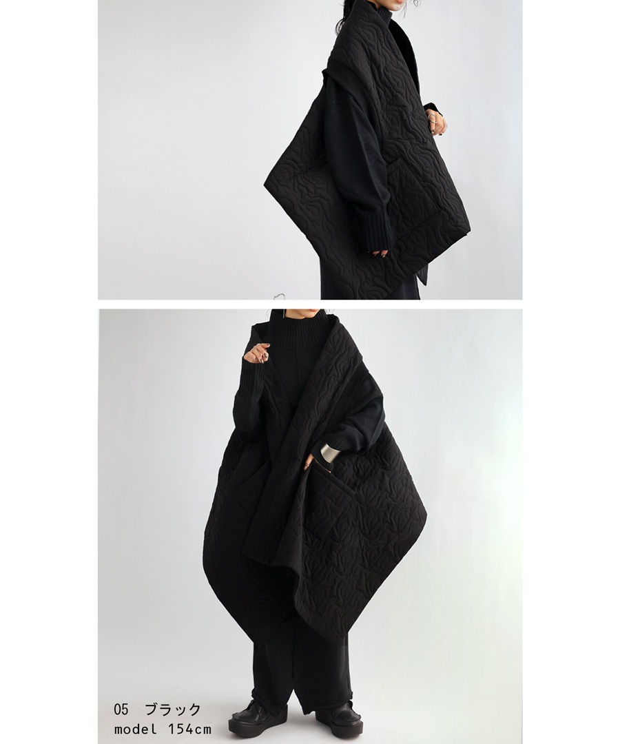 キルティングベスト ベスト レディース ロング丈 送料無料・メール便