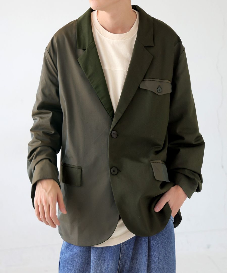 切り替えジャケット ジャケット メンズ アウター 送料無料・メール便