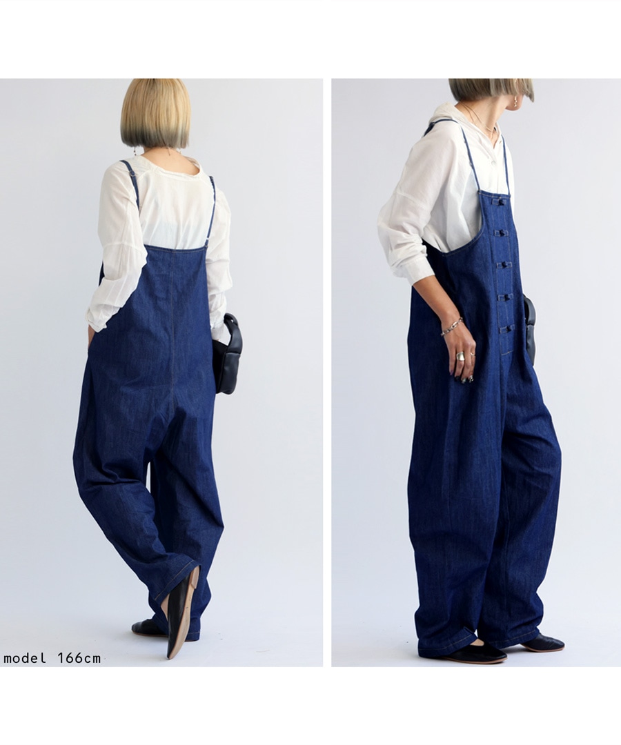 デニムサロペット サロペットパンツ デニム レディース 送料無料・再