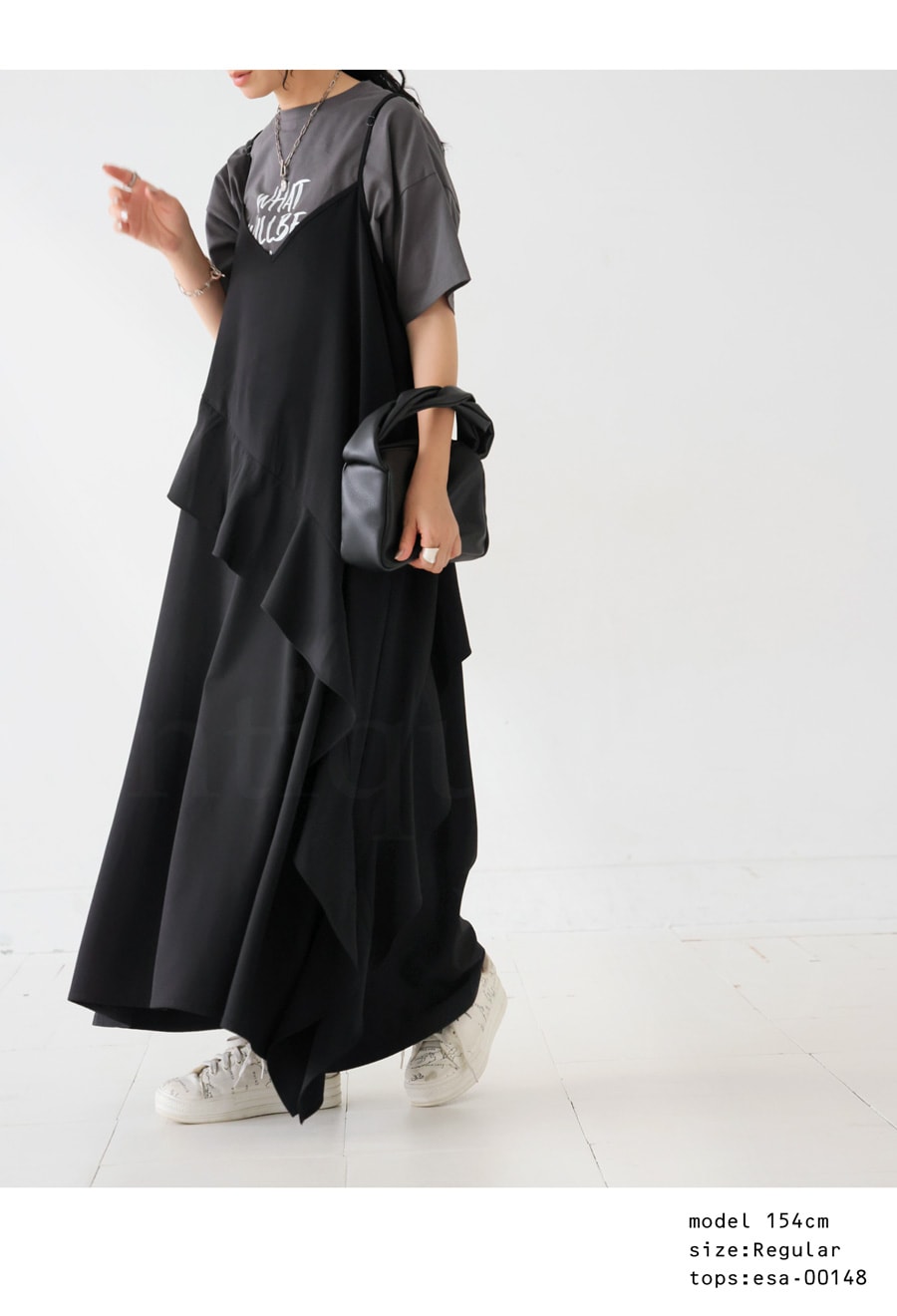 キャミワンピース ワンピース レディース ロング 無地 送料無料・(500