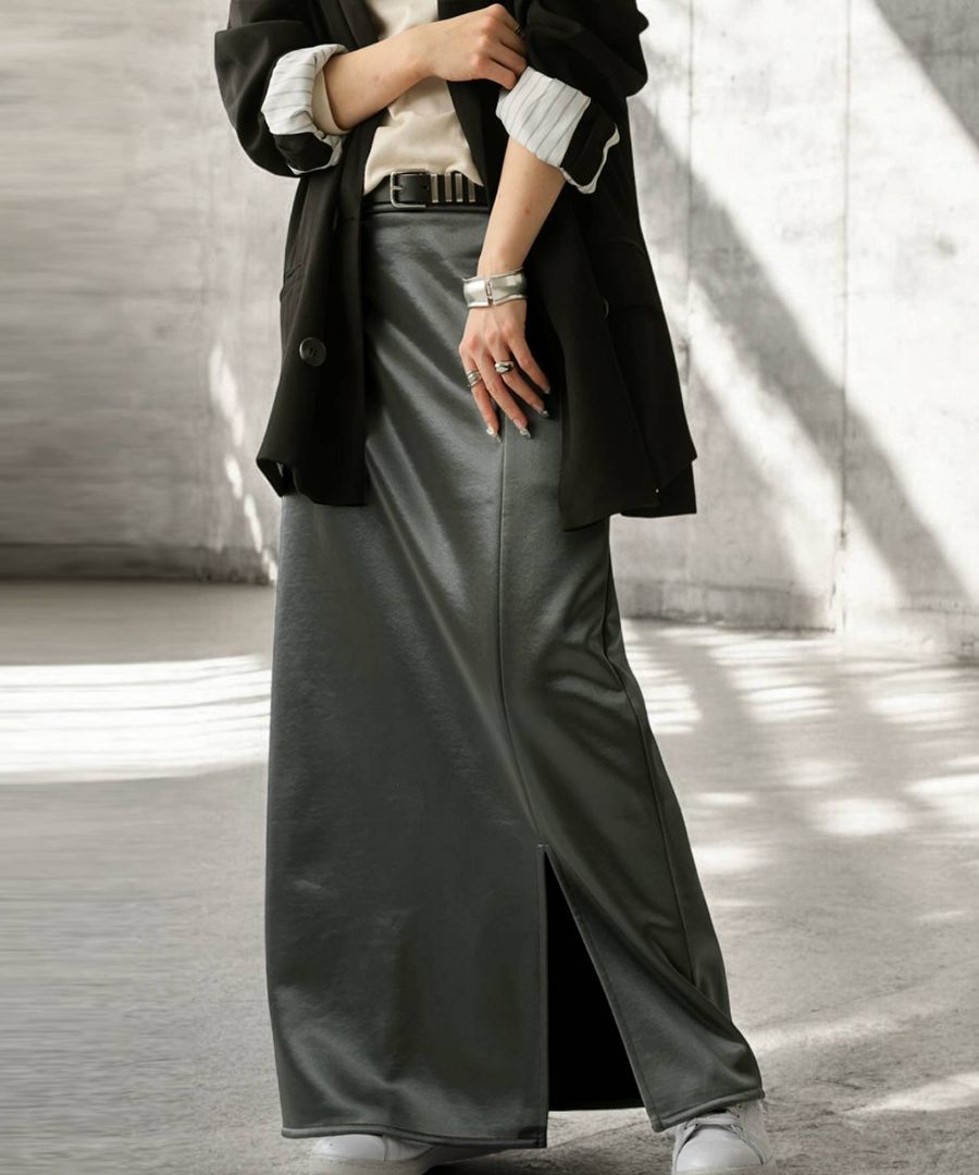 サテン裏毛スカート スカート レディース ボトムス 送料無料・メール便