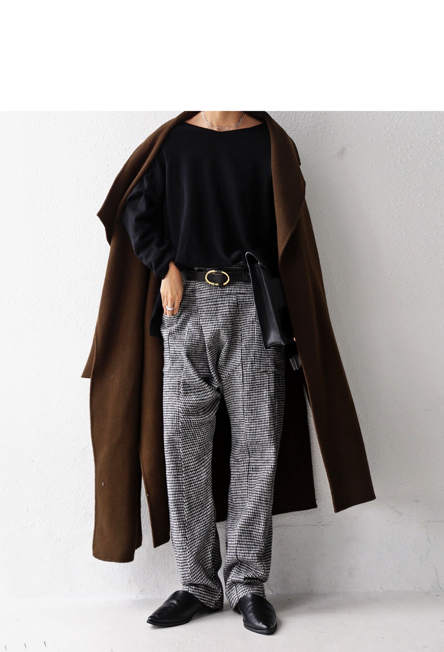 千鳥柄 サルエルパンツ レディース ボトムス パンツ 送料無料・メール