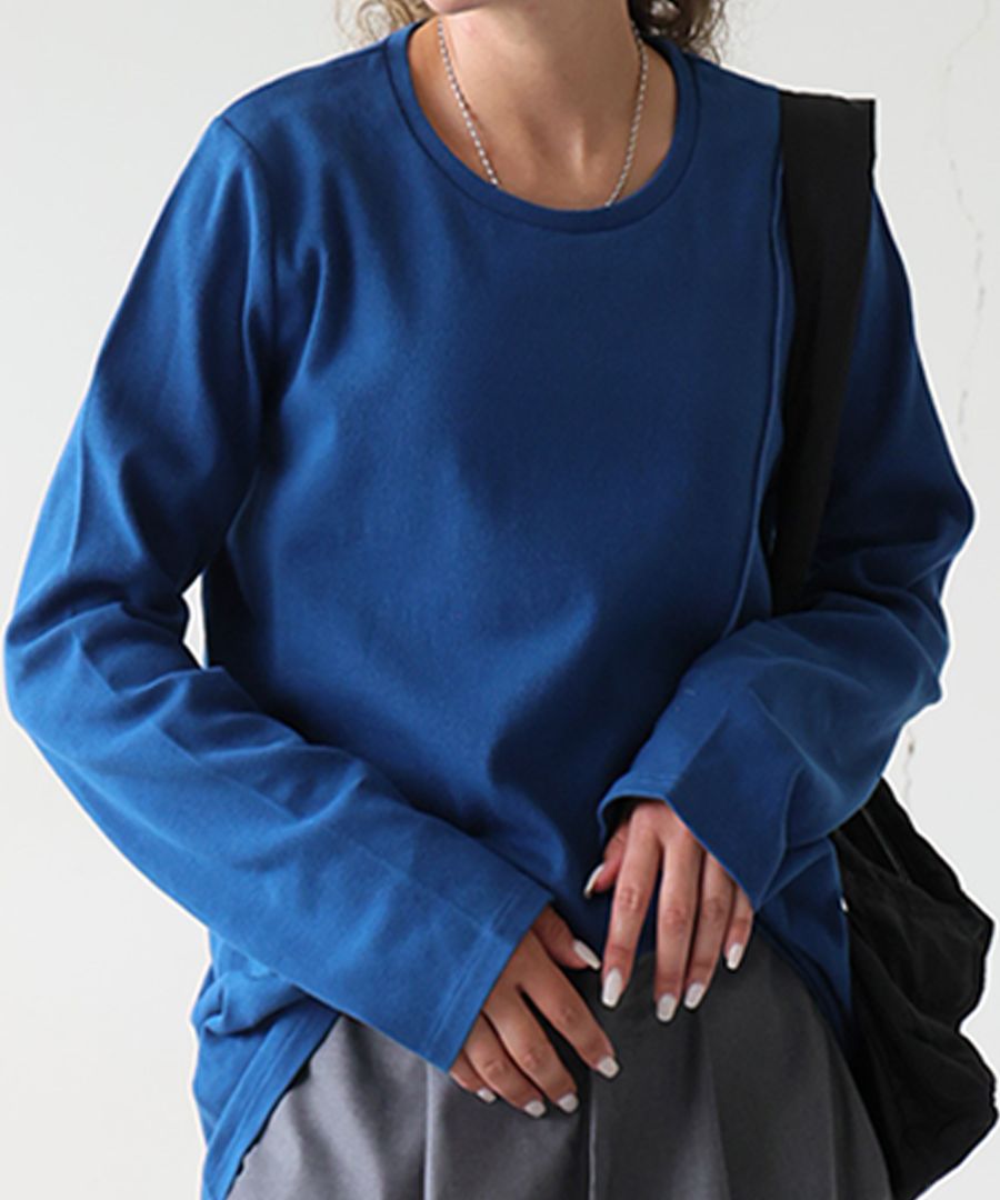 シュッと美 メロウデザイン トップス レディース 長袖 ロンT・(100