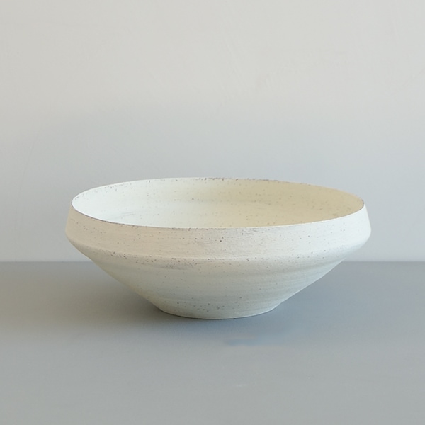 二階堂明弘 ドラ鉢（白） Φ24.5cm